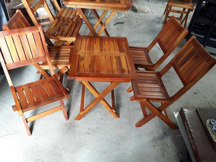 Hàng loại 1 Bàn ghế gấp gọn mini Bàn ghế gỗ xếp cafe HPCF 19 Tổng | Shopee  Việt Nam