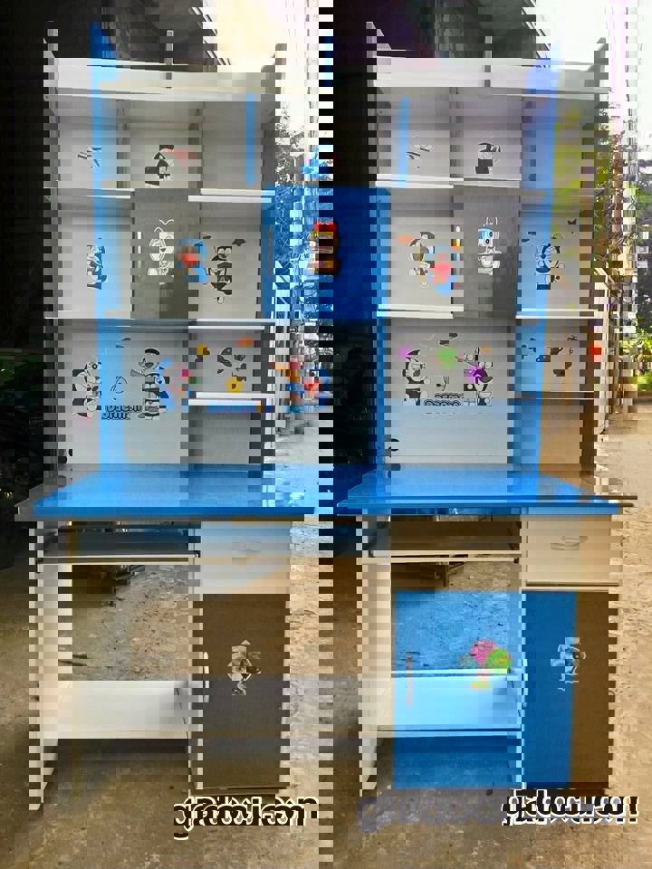 Bàn học có kệ – bàn liền giá sách của trẻ em